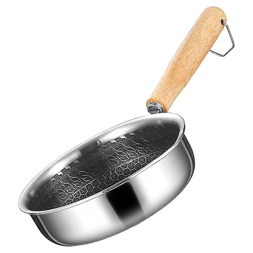 Non Stick Stainless Steel Small Frying Pan with Honeycomb Surface for Eggs, Steaks, and Induction Cooktops – Even Heat Distribution and Easy Food