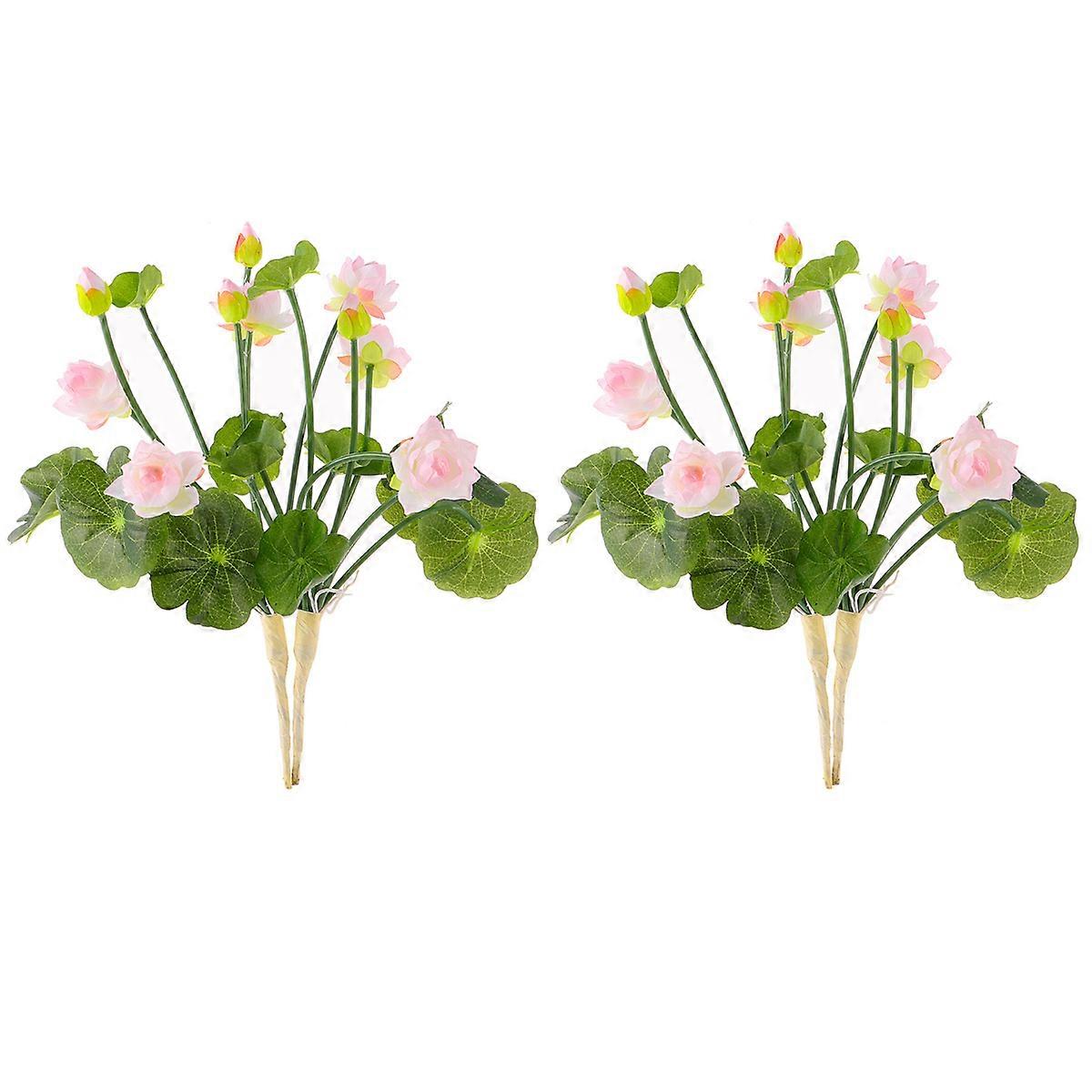 Plastic Lotus Branches, Functional Decor for Workspaces and Living Areas