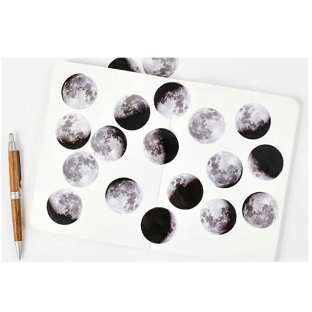 Moon Theme Stickers for Stationery Use, Easy to Apply, Great for present Packaging