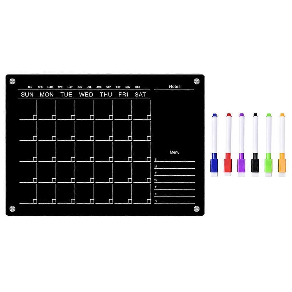 Daily Planner Magnetic Board Dry Erase Board Fridge Acrylic Rectangular Simple Design Office 29.7X21CM Reusable 1Set