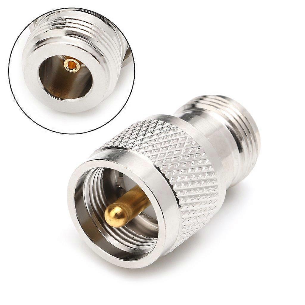 PL259 UHF connector to N socket, straight, 50 Ohm, RF connector Ref: 7744