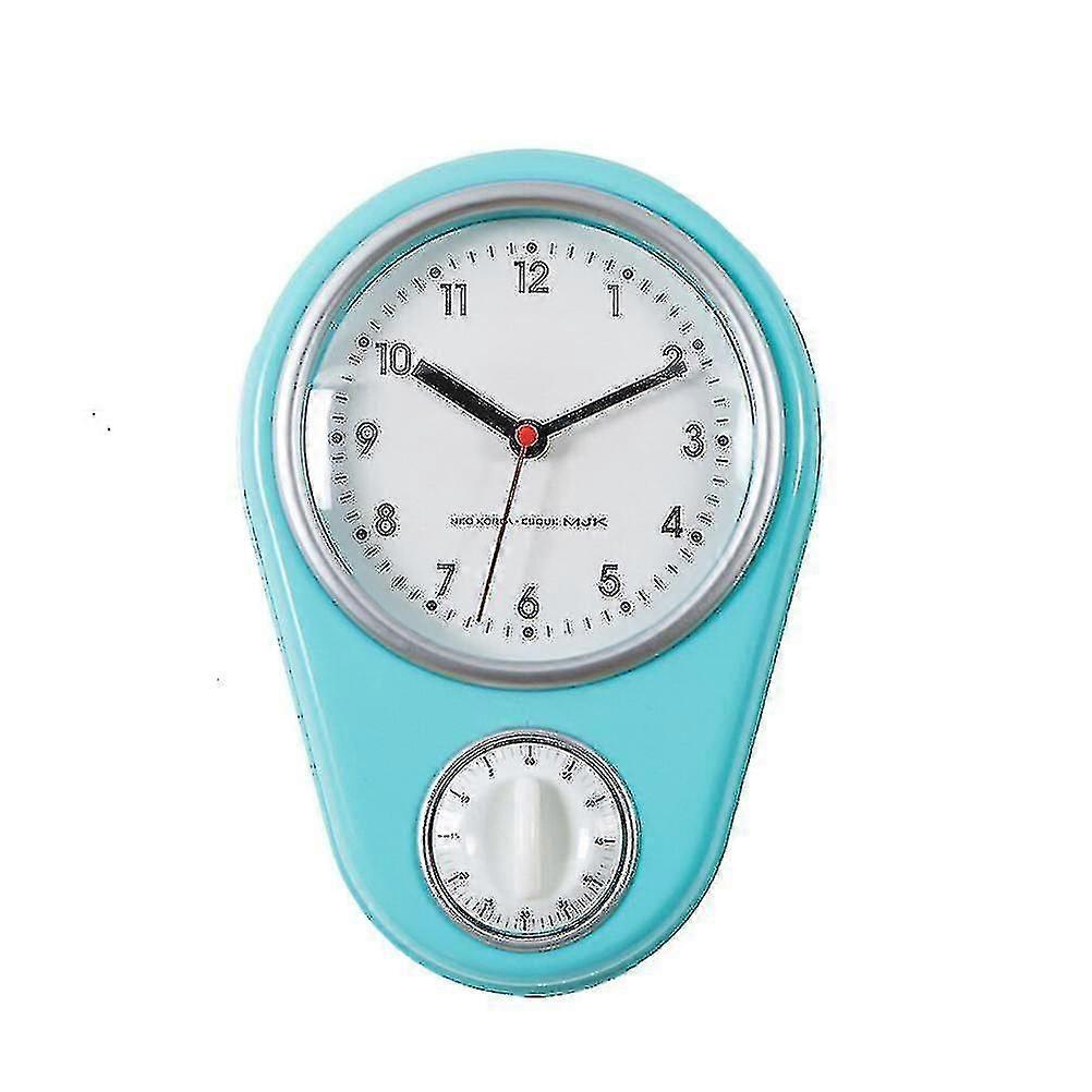 1pc Kitchen Timer Wall Clock Household Timer Modern Style Without Battery For Home (blue)