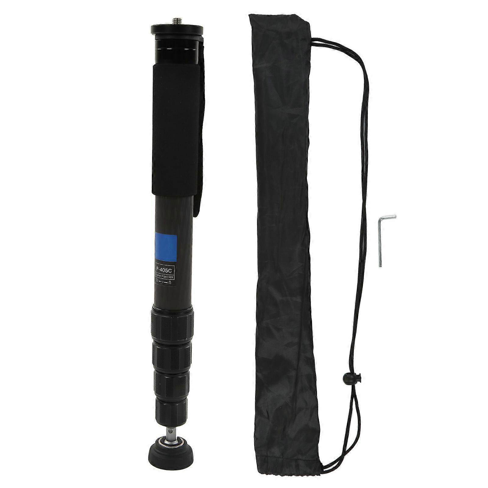 Lightweight Carbon Fiber Camera Monopod Stand with 5 Sections and Dual Screw Options