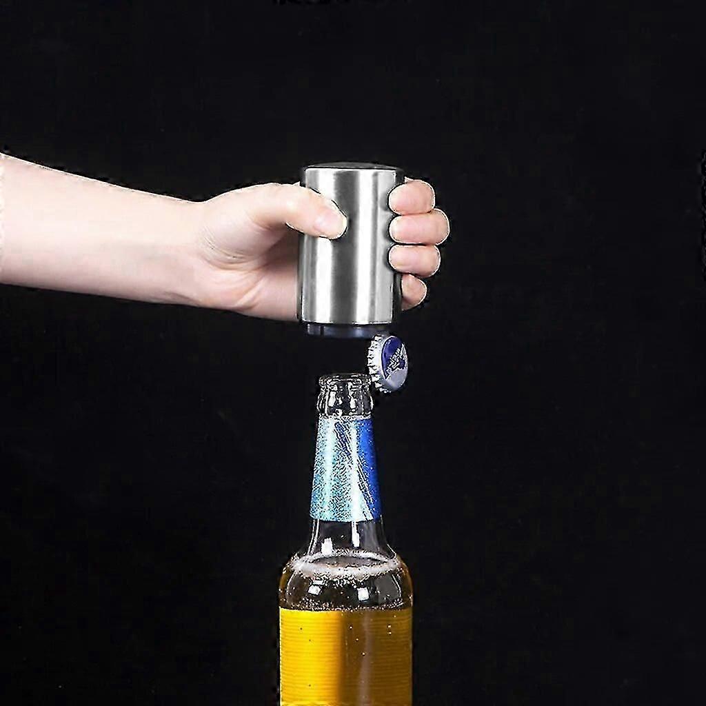 Automatic Beer Opener Kitchen Stainless Steel Bottle Opener Beer Opener Automatic Magnetic Beer Openers Bar Wine Opener Tool