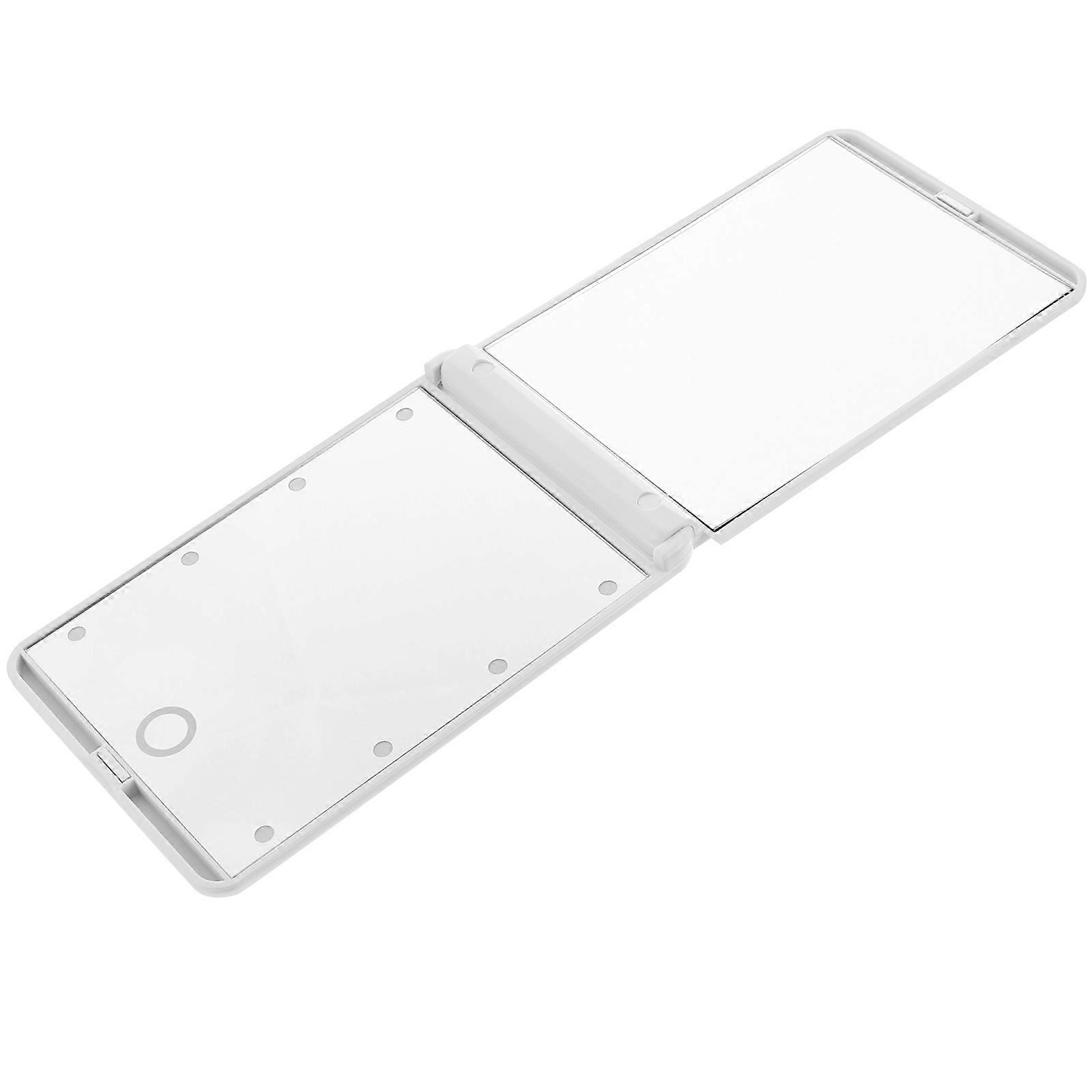 Handheld Led Mirror Foldable LED Lighting High Definition Reflection Square Compact Design Women 1Pcs