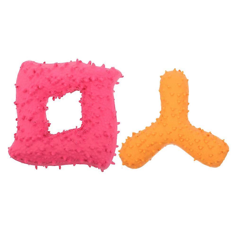 Puppy Squeaky Toy Certified TPR Orange 2Pcs