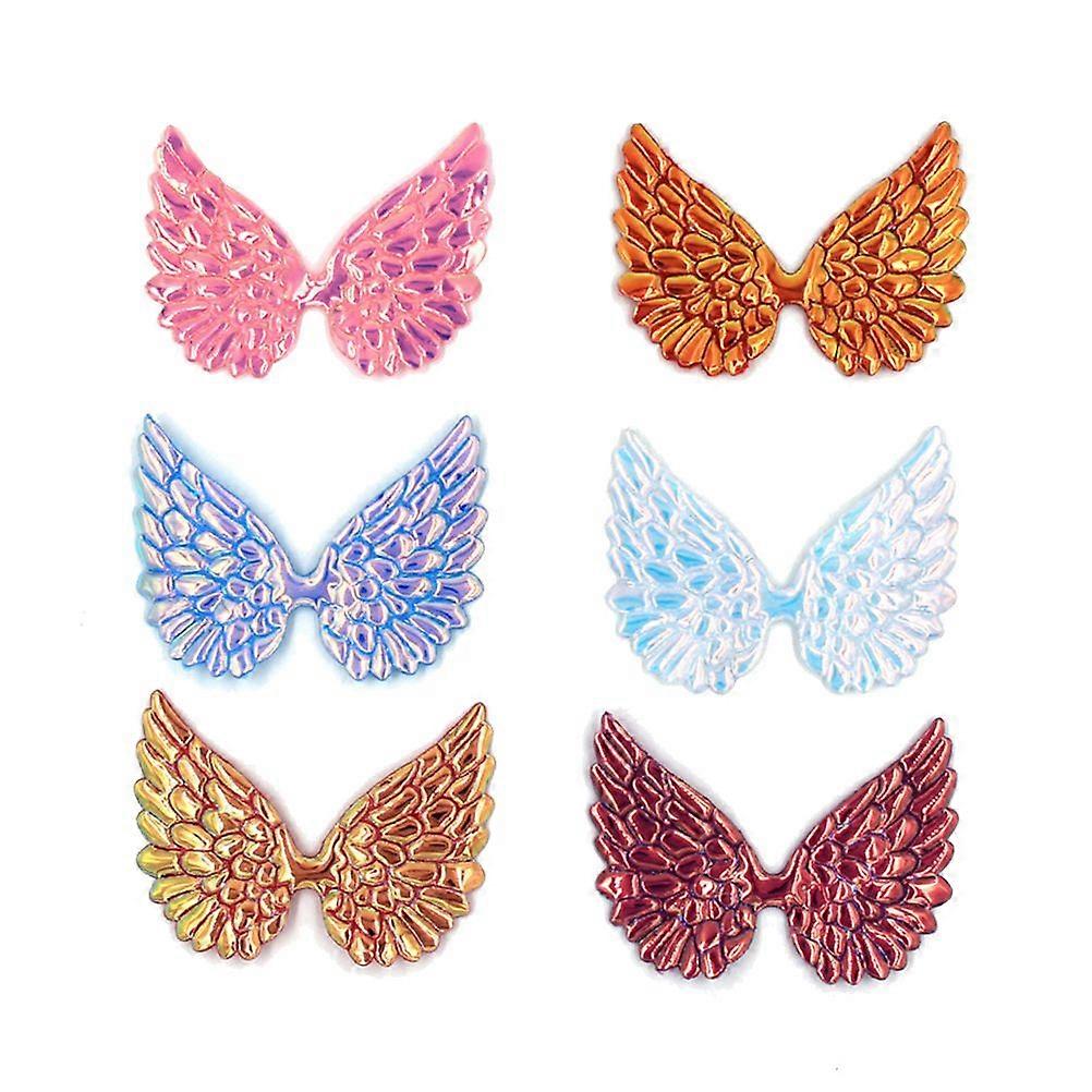 60pcs PU Angel Wing ילדים DIY חומר שיער headwaer ביצוע עבור מלאכת יד אביזרי שיער בגדים (ורוד / כחול / זהוב / צהוב / סגול / לבן)