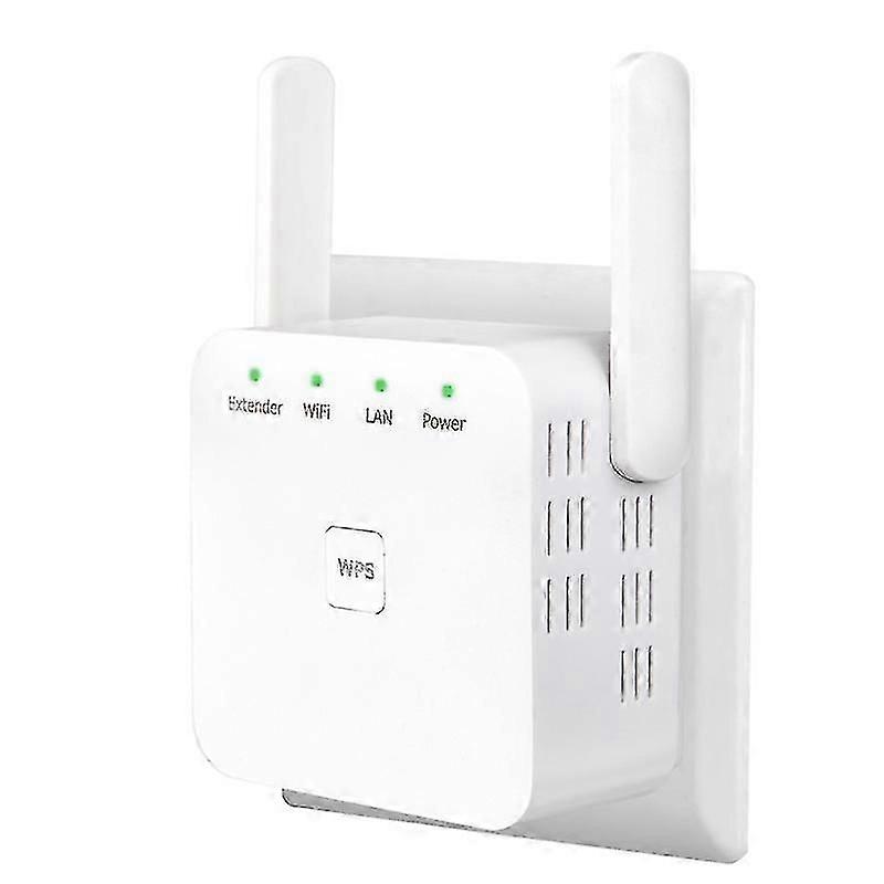 WLAN Amplifier, Ultraxtendex WLAN Repeater with 4 Antenna, 300 Mbit/s WiFi Amplifier with Dual LAN Connection, Compatible 99% Standard WiFi Edition
