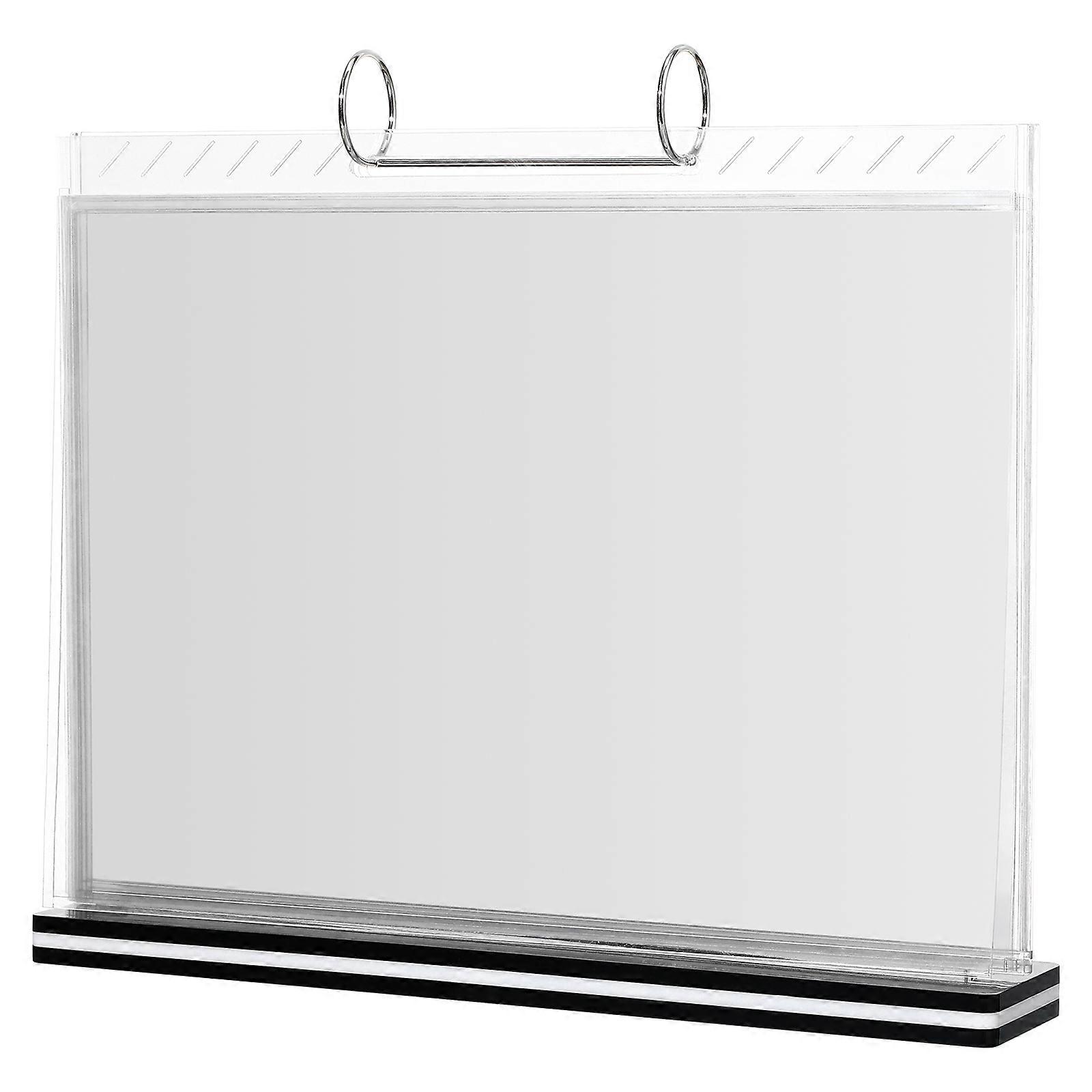 Menu Display Holder Desk Sign Display Holder Easy Installation Horizontal For Office Setting Acrylic 1Set