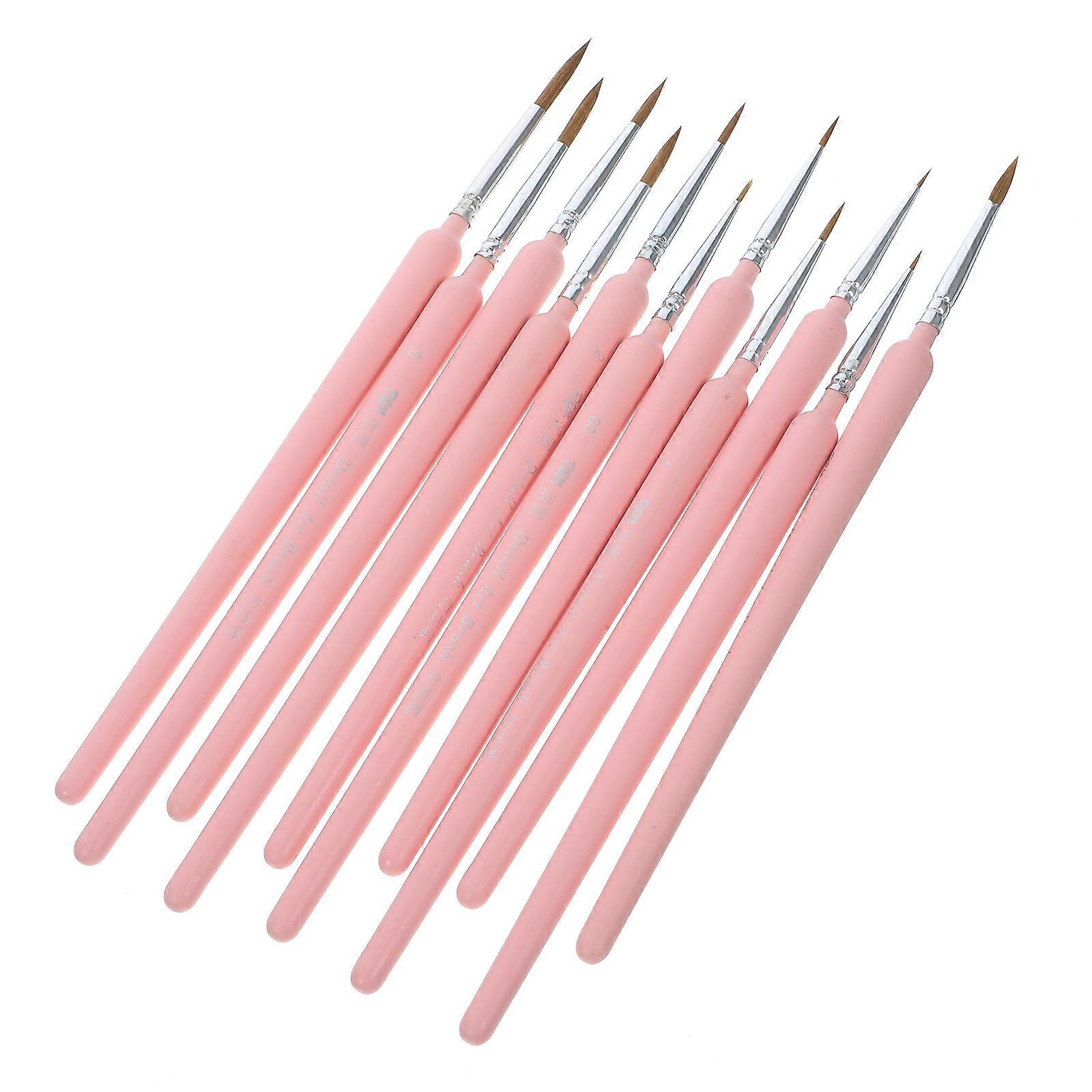 11pcs Miniature Painting Brush Set – Fine Tip Detail Brushes for Watercolor & Gouache – Comfortable Grip for Long Use – Versatile Art Tool for Models