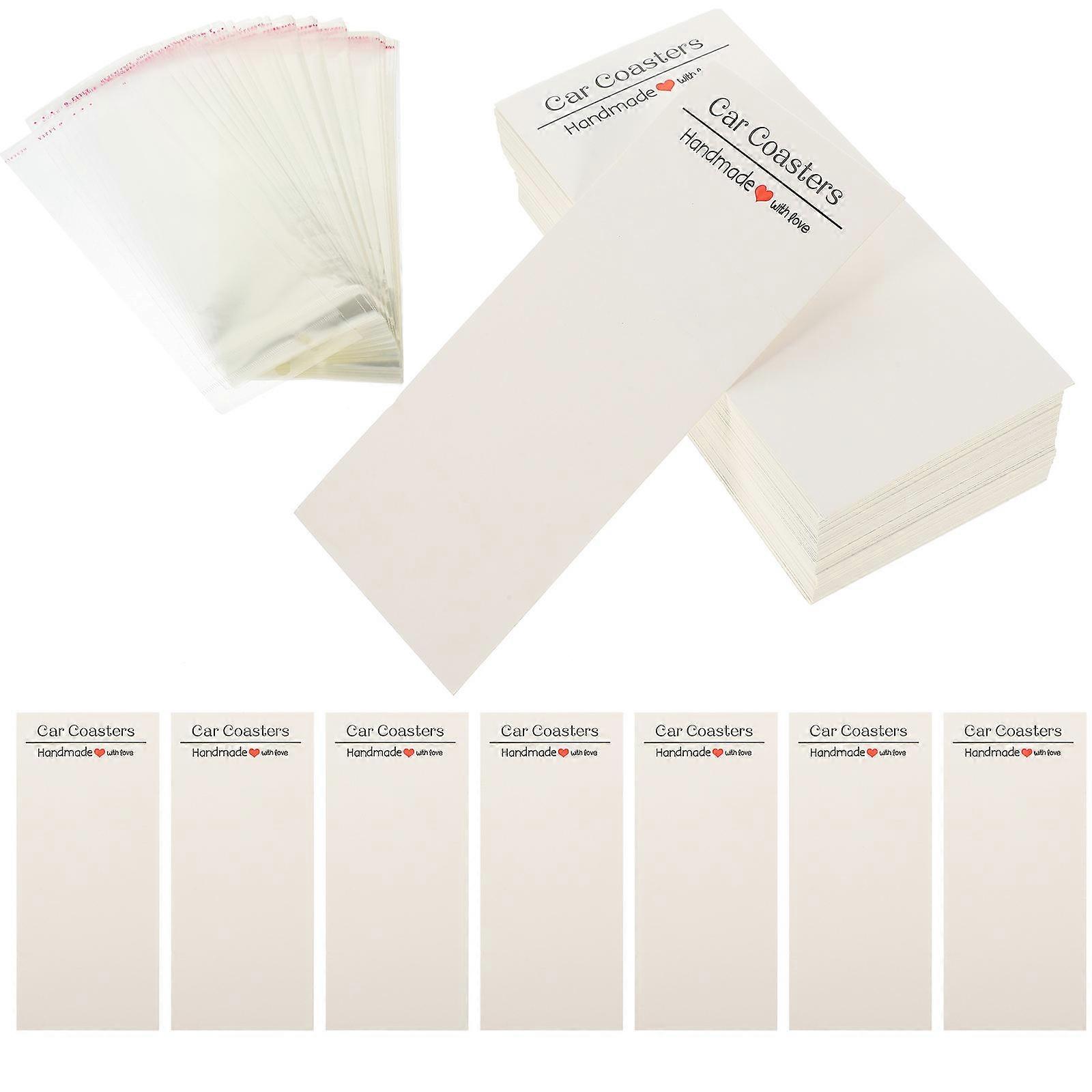 Selling Cards Jewelry Display 100 Sets White Paper Rounded Corners Elegant Design