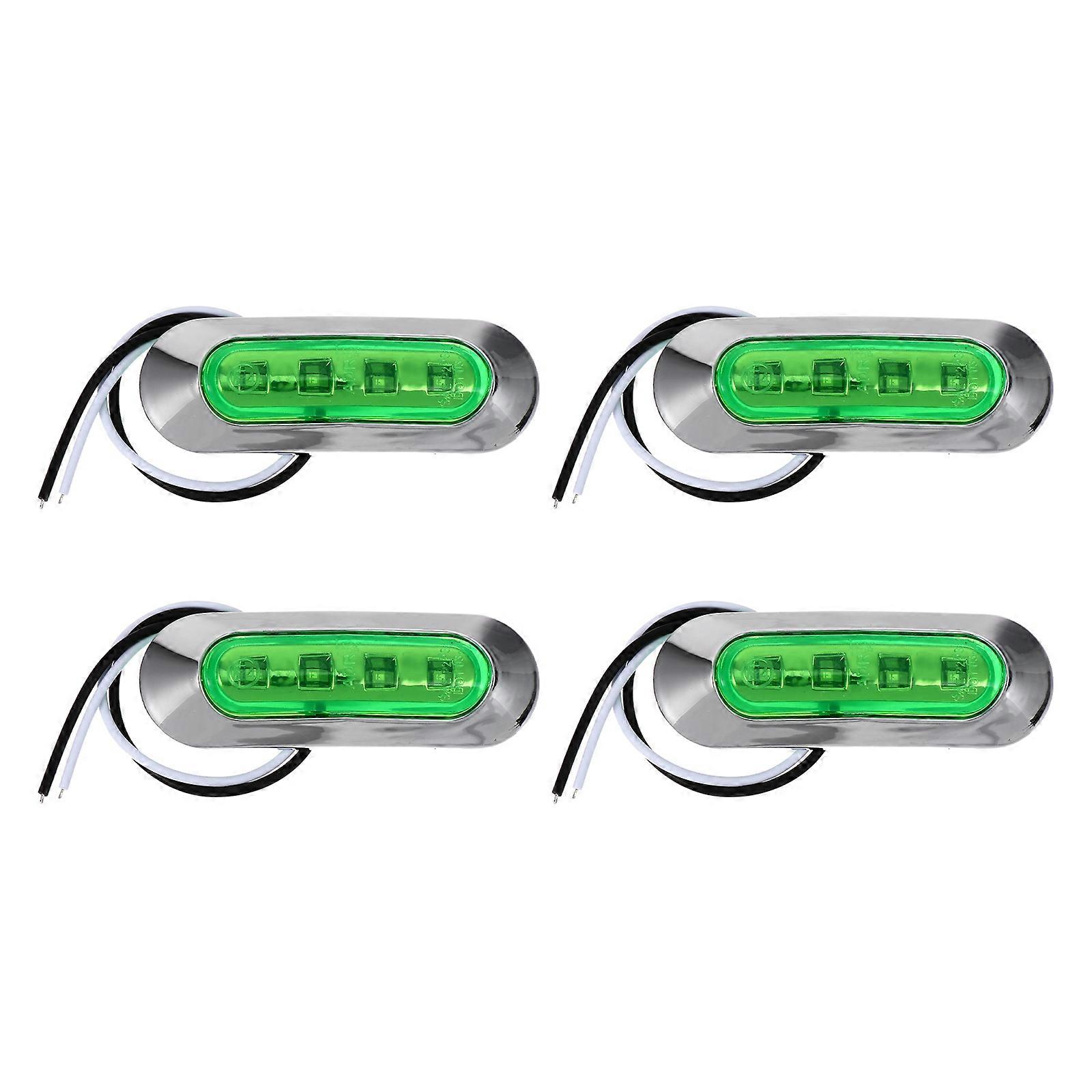Marker Lights Truck Lamp High Brightness Abs Material Outdoor Weather Conditions Rectangle 4Pcs