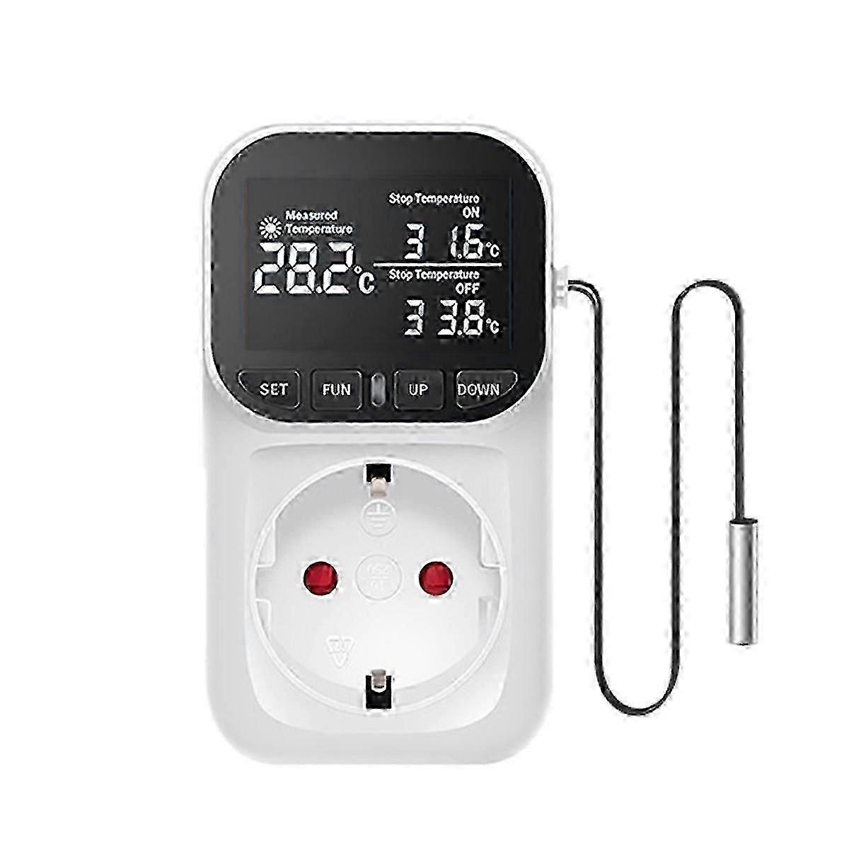 Digital Temperature Controller for Home,EU Plug thermostat plug