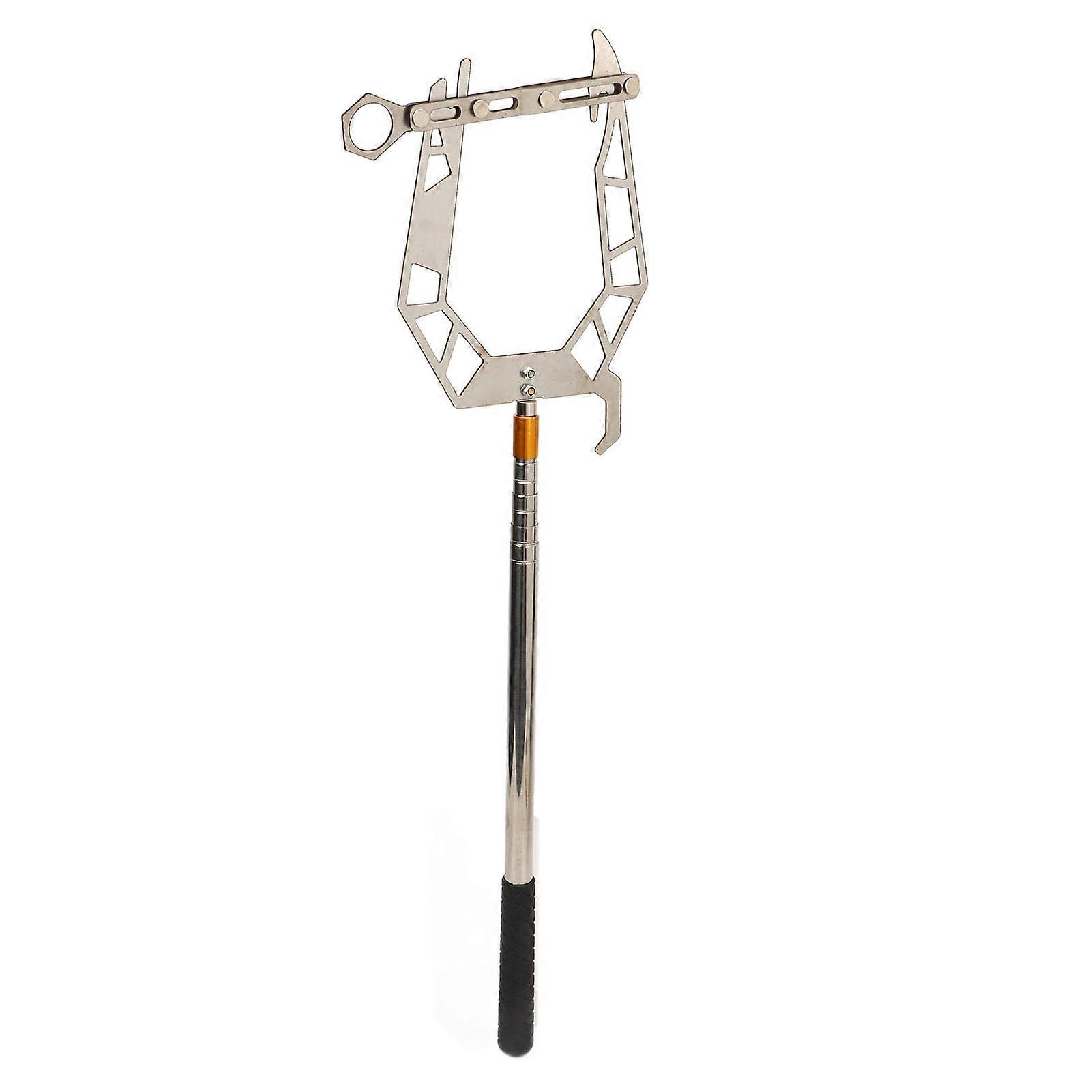 Stainless Steel Dock Hook, Rope Threader, UType, Mooring Cable, Wire Guide, Parking Tool (With Telescopic Pole)