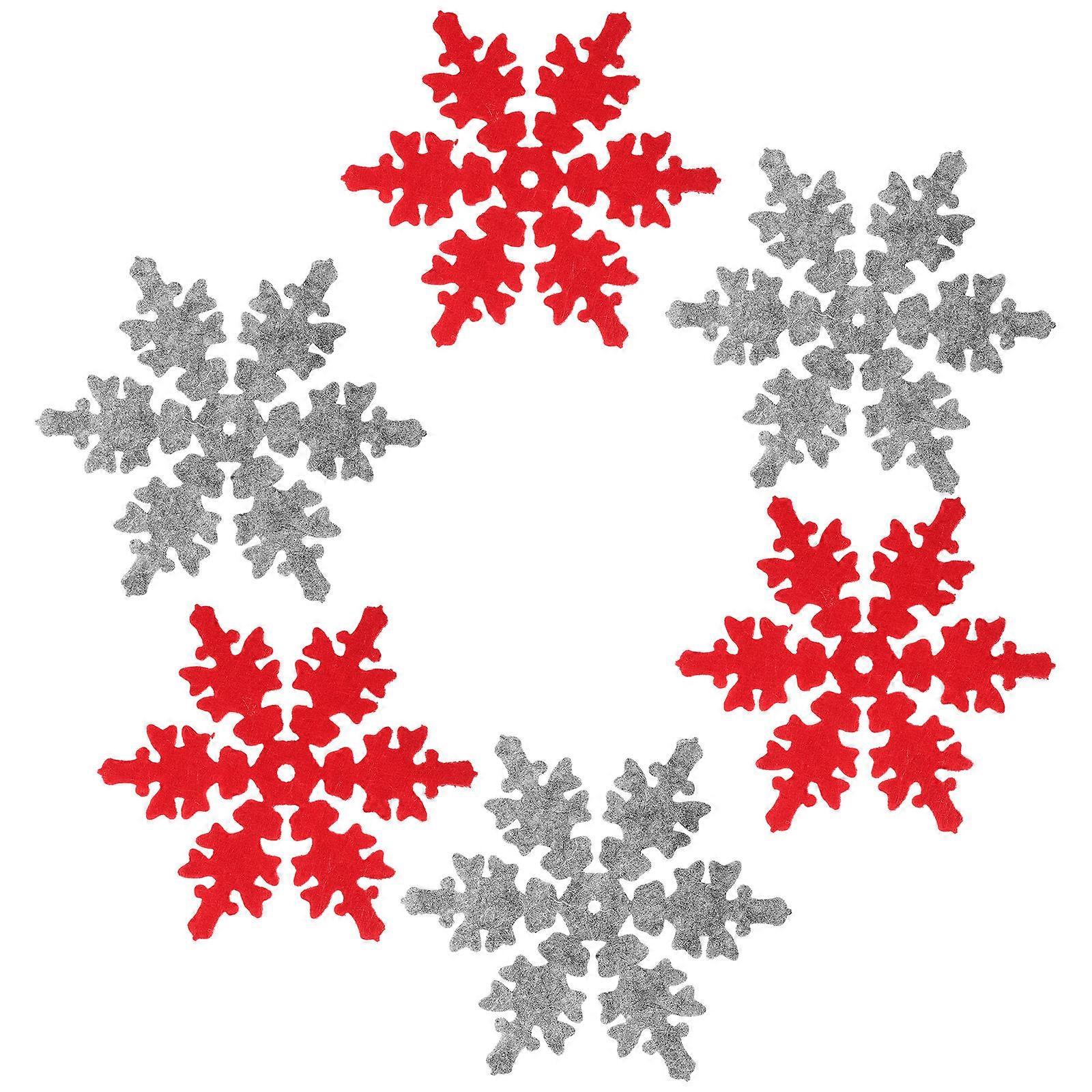 Snowflake Table Setting Snowflake Coasters Heat Insulated Christmas Cup Mats 10X10CM Assorted Color 8Pcs