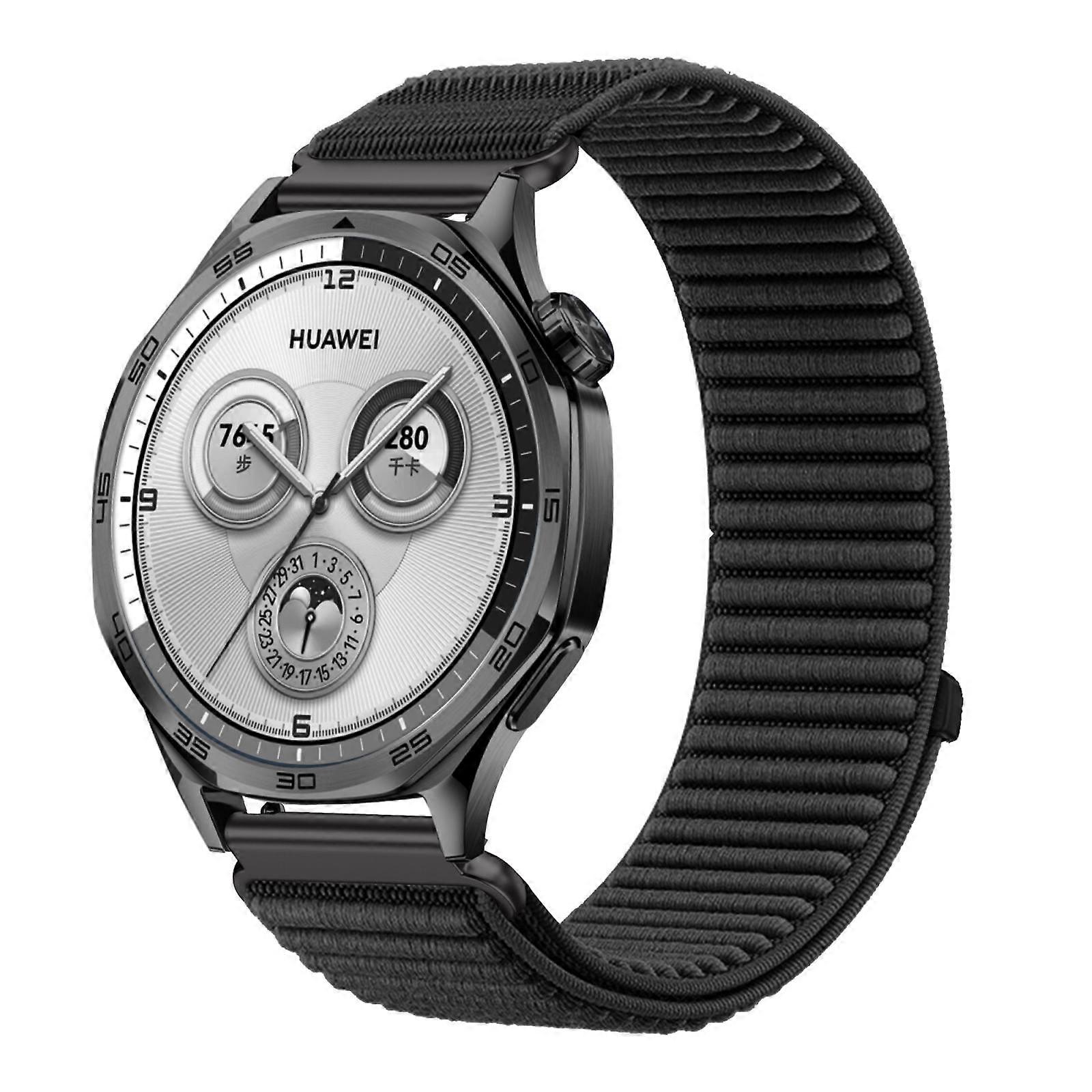 Woven Nylon Hook And Loop Fastener Metal Interface Watch Band