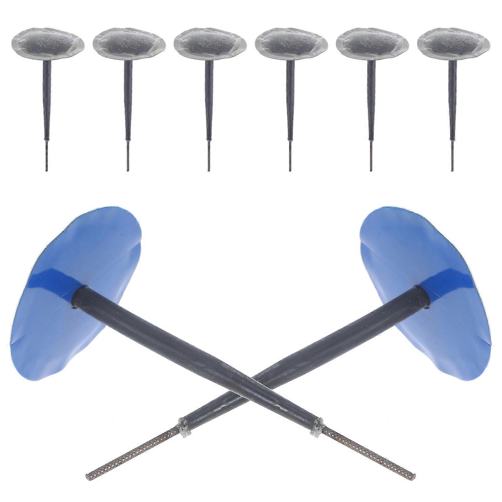 Tire Repair Kit Plug Tire Patch Kit Vehicle Wheel Blue 24Pcs Quick Application Wear Resistant