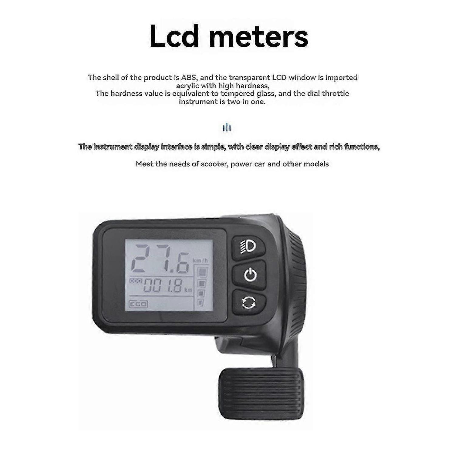 128DX 36V/48V LCD Display Panel Daumengasgriff Elektrische Fahrräder Roller Bürstenlosen Controller Kit