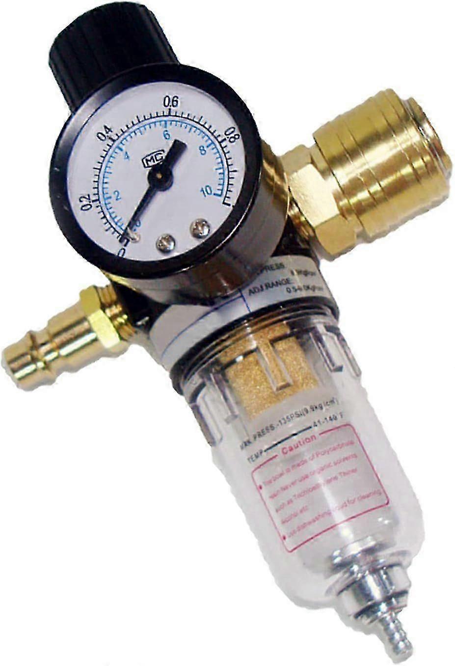 Pressure reducing valve Compressed air service unit 1/4" pressure regulator with water separator and German quick couplings for compressor filter and