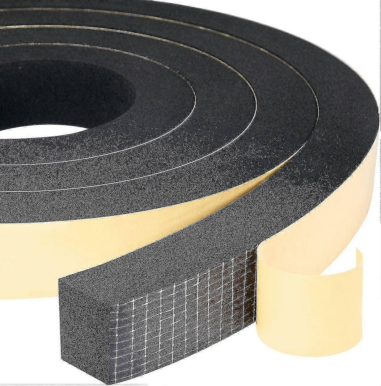 Foam Gasket Strip 2 Rolls 25mm(w) X20mm(h) X2m(l) Seal Weatherproof Shockproof Anticollision Furnitu