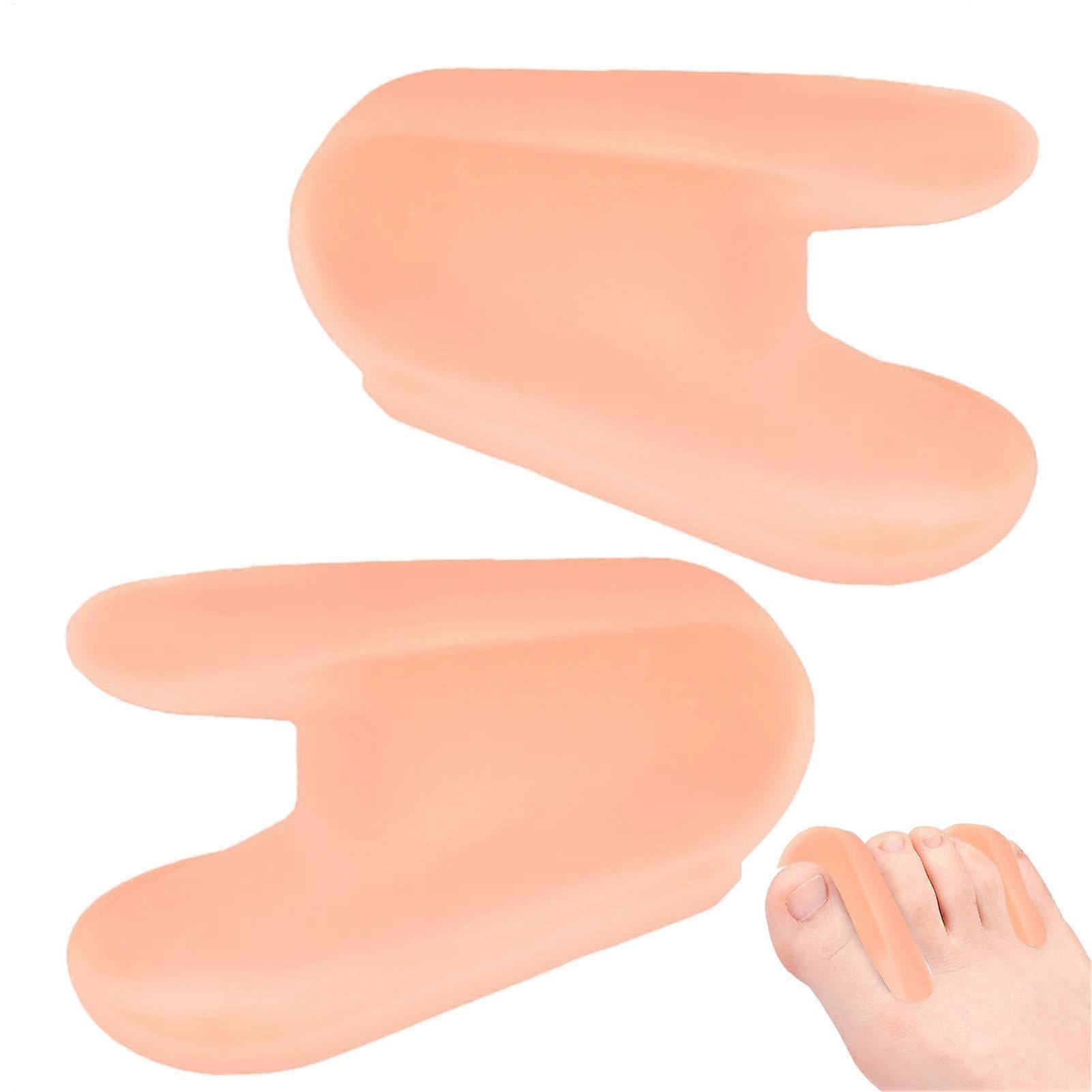 Silicone Toe Separators for Bunion Correction - Soft Gel Toe Spreaders, Big Toe Straightener, Pedicure Accessories, Comfortable Fit