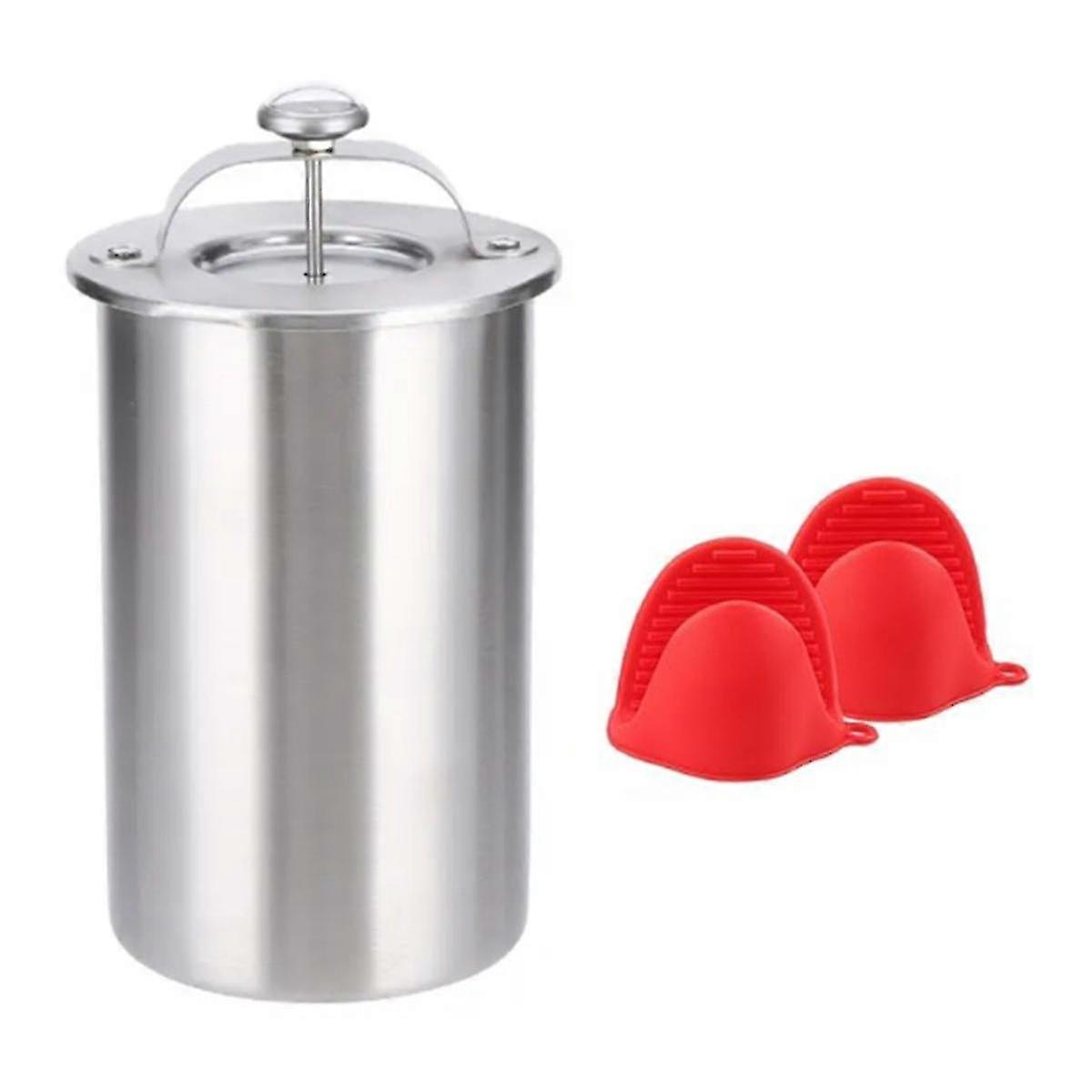 Lunch Meat Press Mold for Homemade Ham - Meat Press Tool with Silicone Mittens