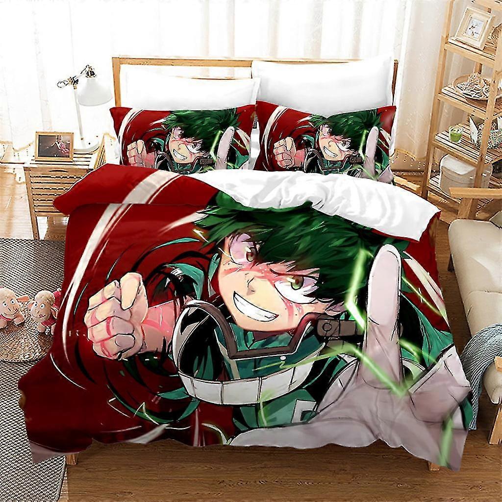 New My Hero Academia Bedding Bed Set Twin Full Queen King Size - Suitable for Action Figures 1 Duvet Cover 2 Pillow Cases