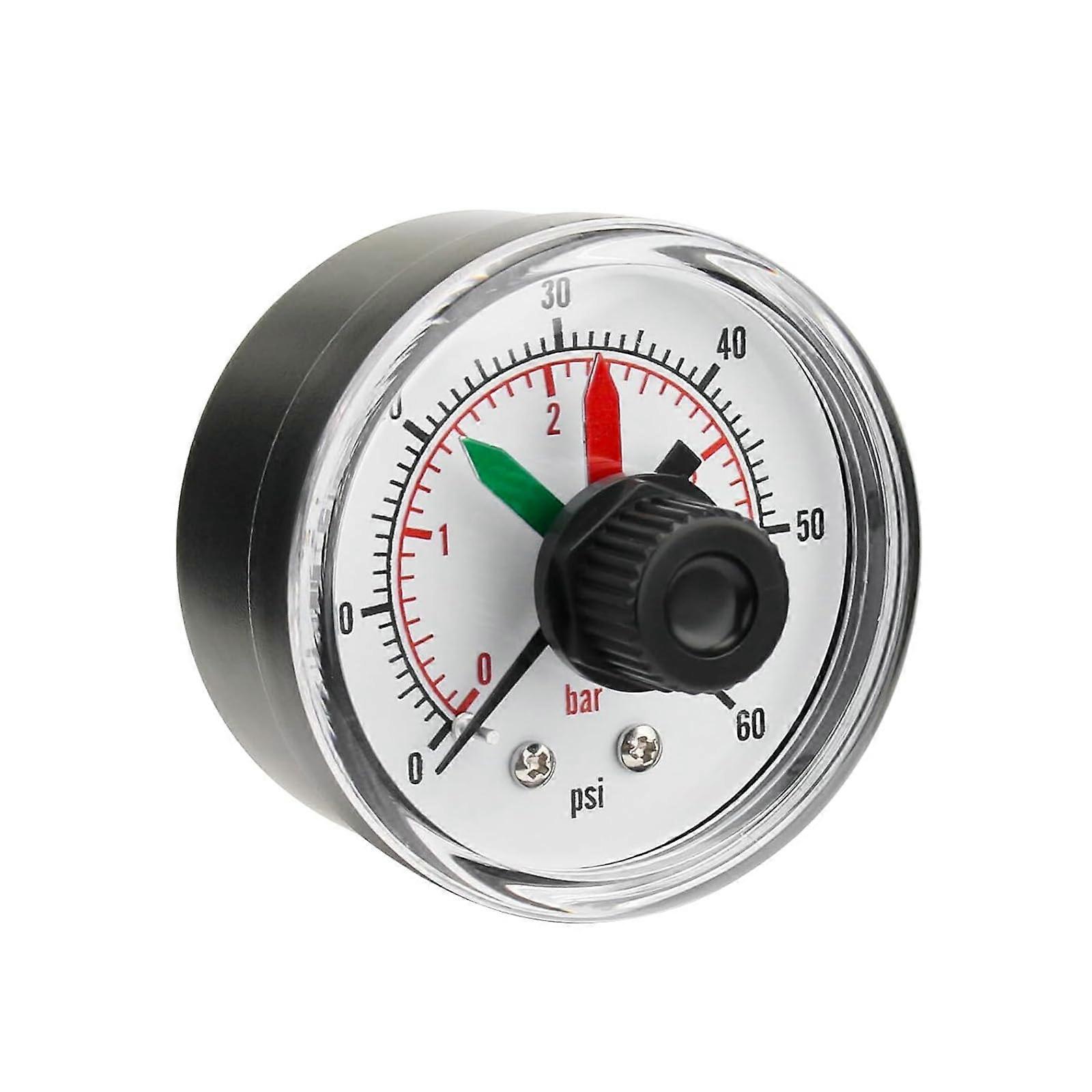 Pressure Indicator For Pool And Spa Plastic, Easy Install Replacement Gauge, Lightweight, Sand Filter Compatible