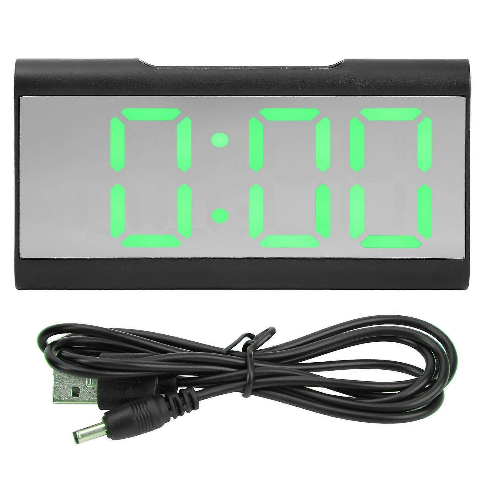 2025 Latest Model  Alarm Clock LED Digital Display Mirror USB Charging Desktop