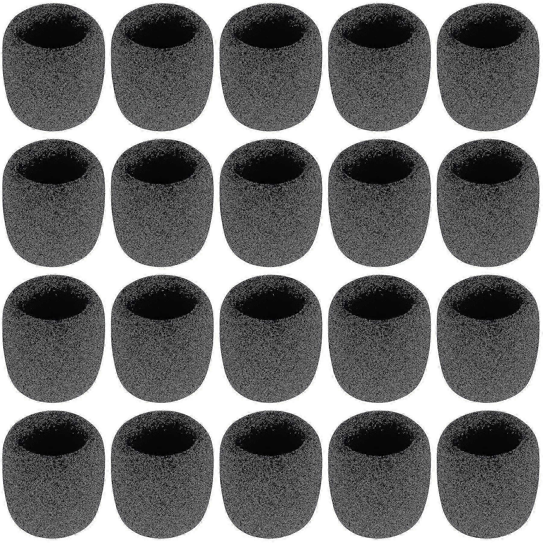 20 Pcs Thick Handheld Stage Microphone Windscreen Foam Cover for DJ and Karaoke