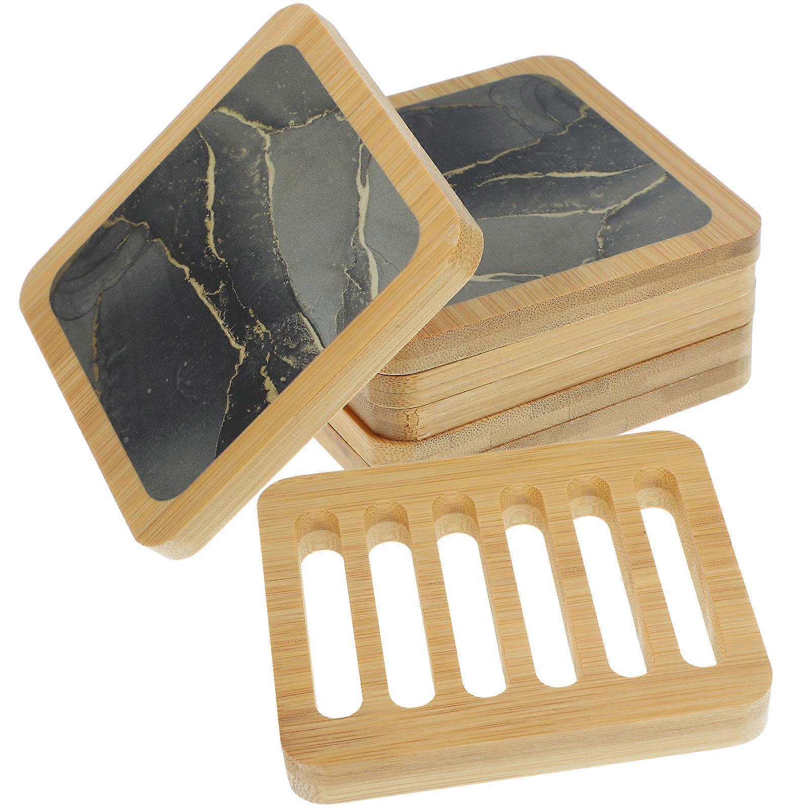 Table Coasters Unique Coasters Prevent Scratches Decorative Cup Coasters Adults Suitable For Restaurant Bar Scald Proof 3.7×3.7×0.4in 7Pack
