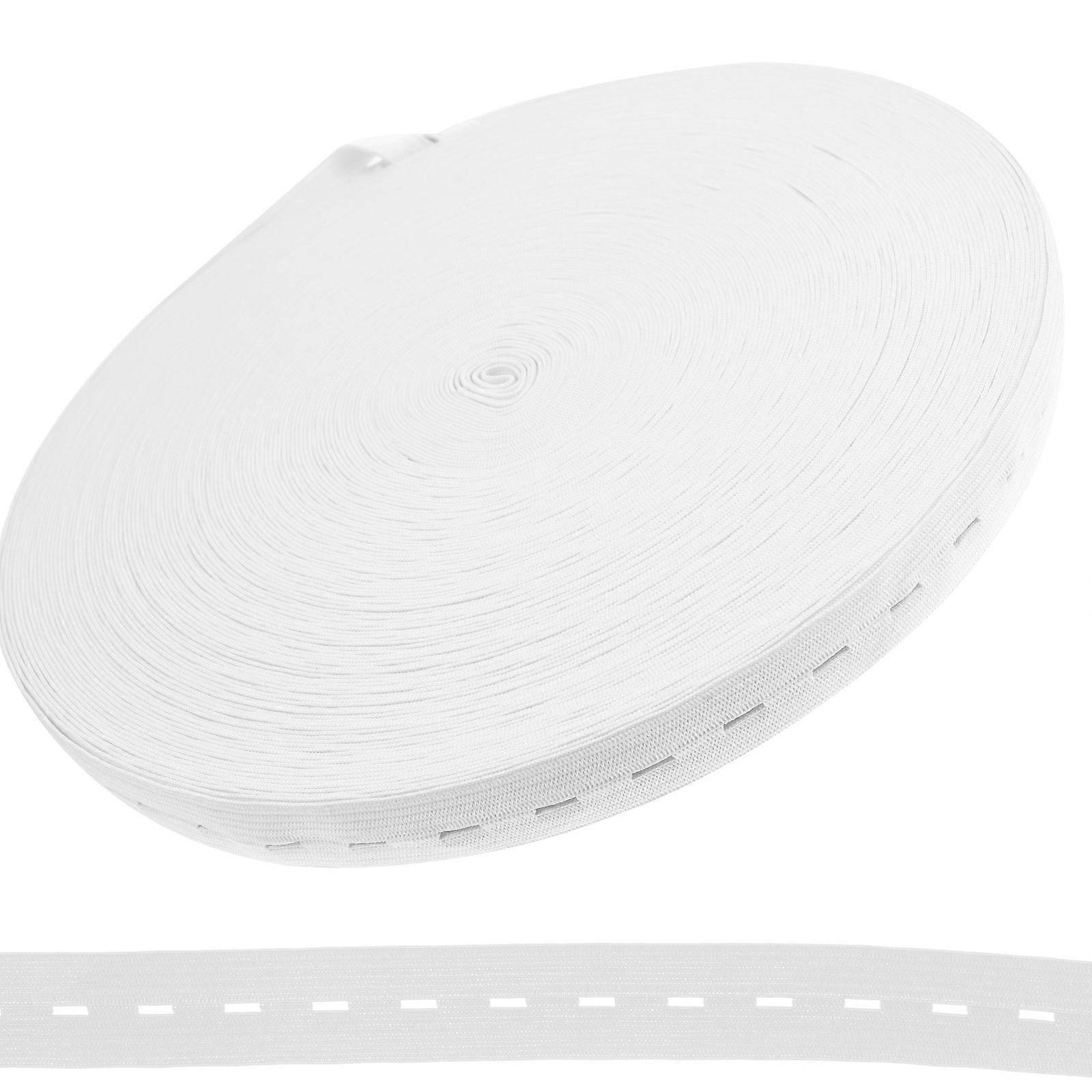 Flat Sewing Elastic Band with Buttonholes Stretchable for DIY Waistbands, Necklines & Craft Projects Durable Material for Clothing Making