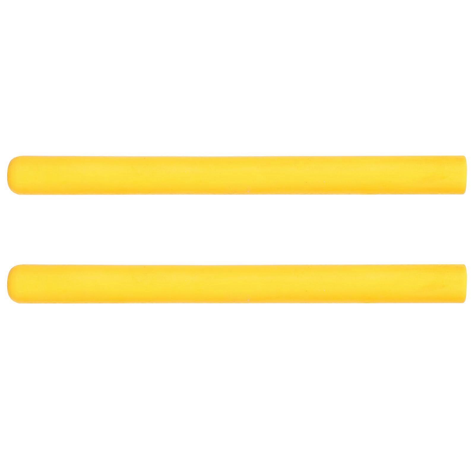 Covers For Drumsticks Mute Drum Stick Protectors Yellow Color 15.8x1.3cm 2Pcs
