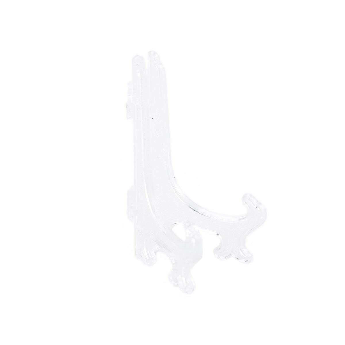 Photo Pedestal Stand Foldable Plastic Picture Frames Holders Retail Store Display 7.50X5.00X3.00CM Plate Display Stands 12Pcs