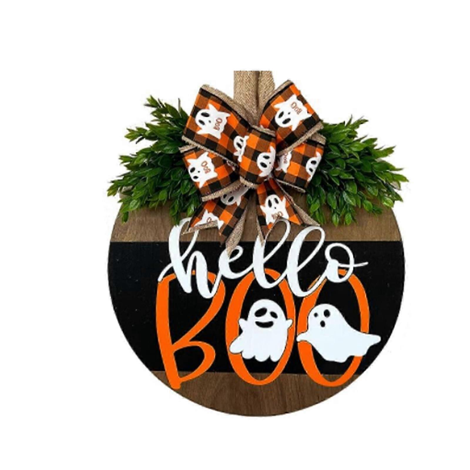 Znak powitalny Halloween do drzwi wejściowych, klasyczny śliczny wzór powitalny znak drzwi wisząca dekoracja