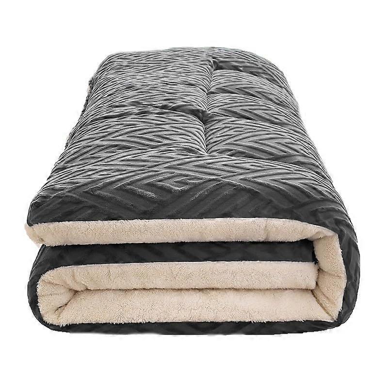 Foldable Japanese Quilted Mat, 10cm Thick, Futon for Home, Camping, Guests 120x200cm