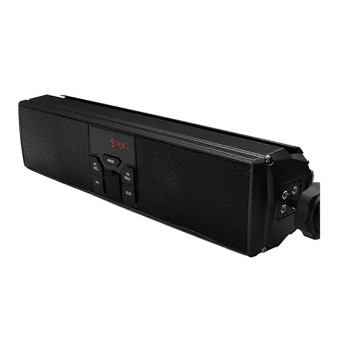 Stereo Speakers MP3 Music Player Bluetooth Player with USB AUX-in FM Radio for 13-14.96 Inch Handlebar Motor Scooter B