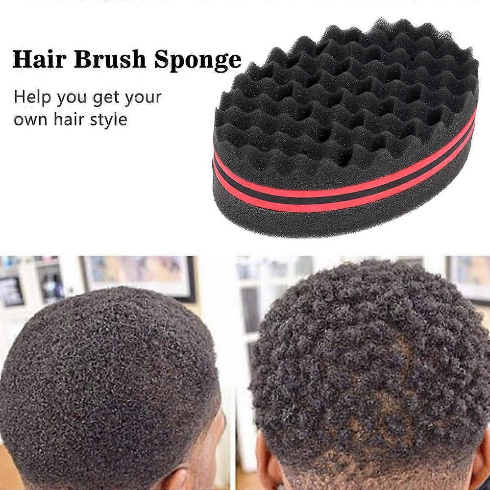 Brush with Big Holes Double-sided Sponge for Twist Dreadlock Natural Afro Curl Wave Hair Care Tool