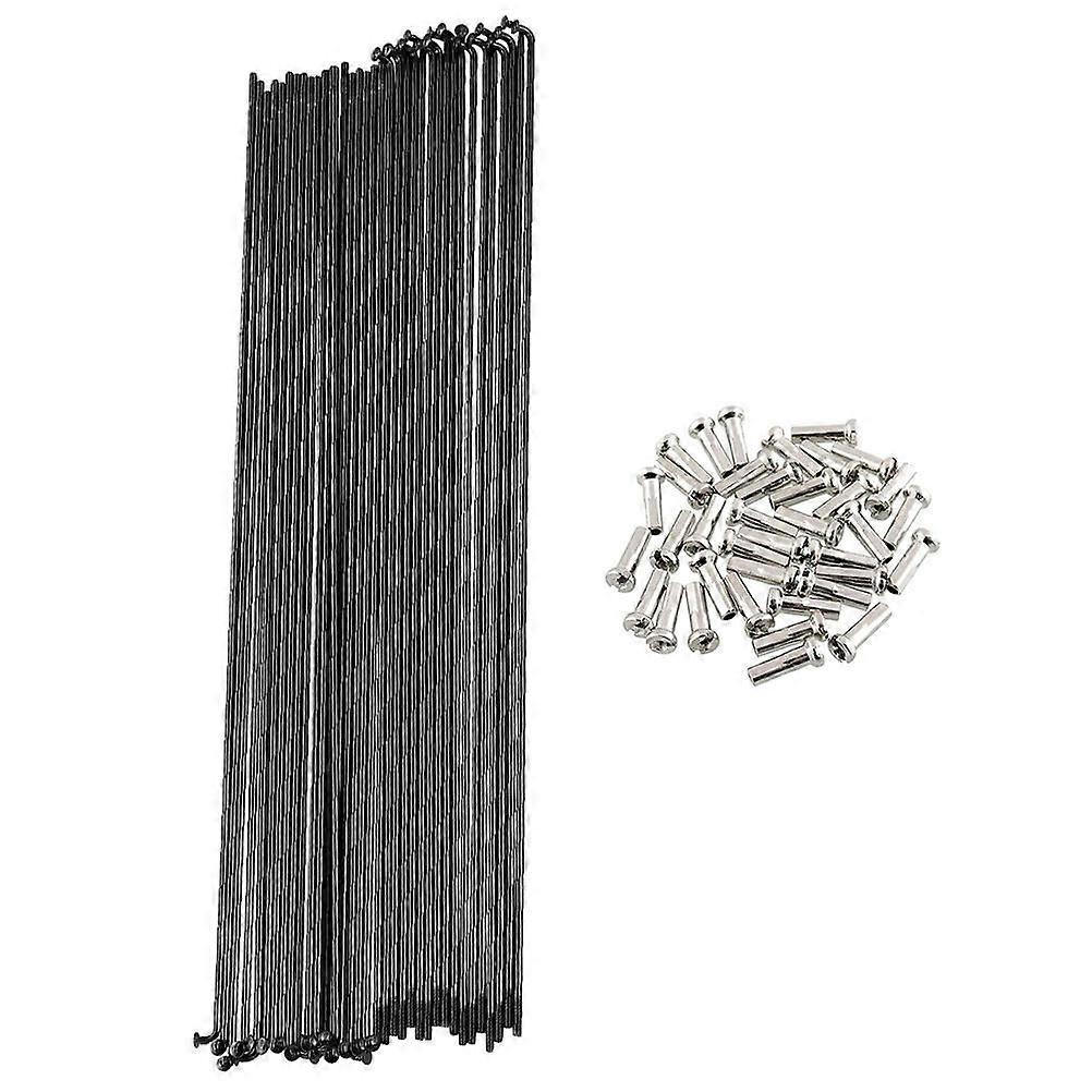 Thickened Steel Bicycle Spokes 32 Sets for Mountain Bikes – Durable Replacement Wheel Accessories with Nipples