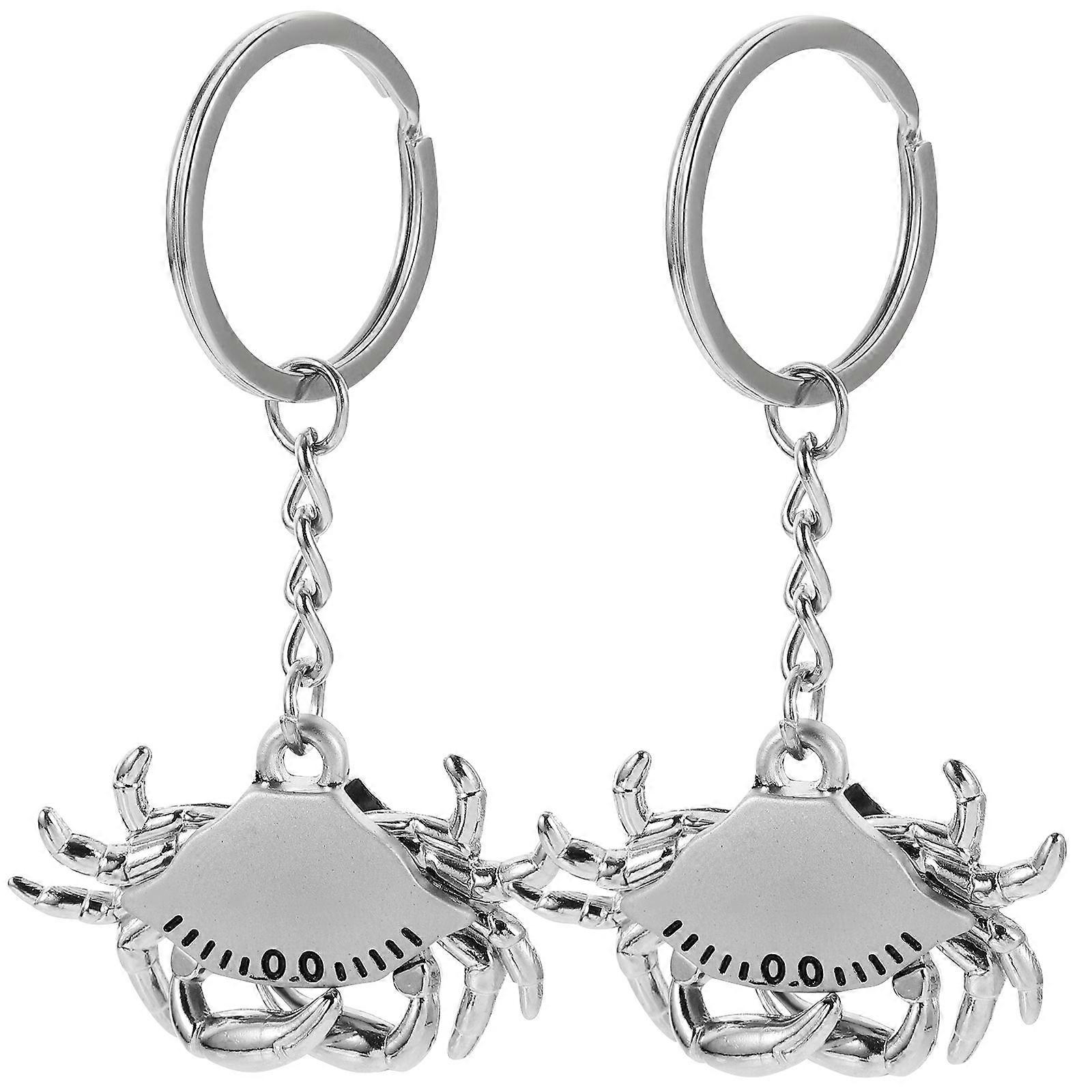 Car Keychains Keychain Pendant Cute Crab Keychain Men Daily Use 2Pcs