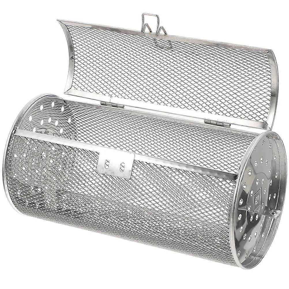 Stainless Steel Rotary Grilled Cage Drum Roaster with Unique Door Design for Even Cooking in Oven or Air Fryer – Ideal for Nuts, Meat, and More