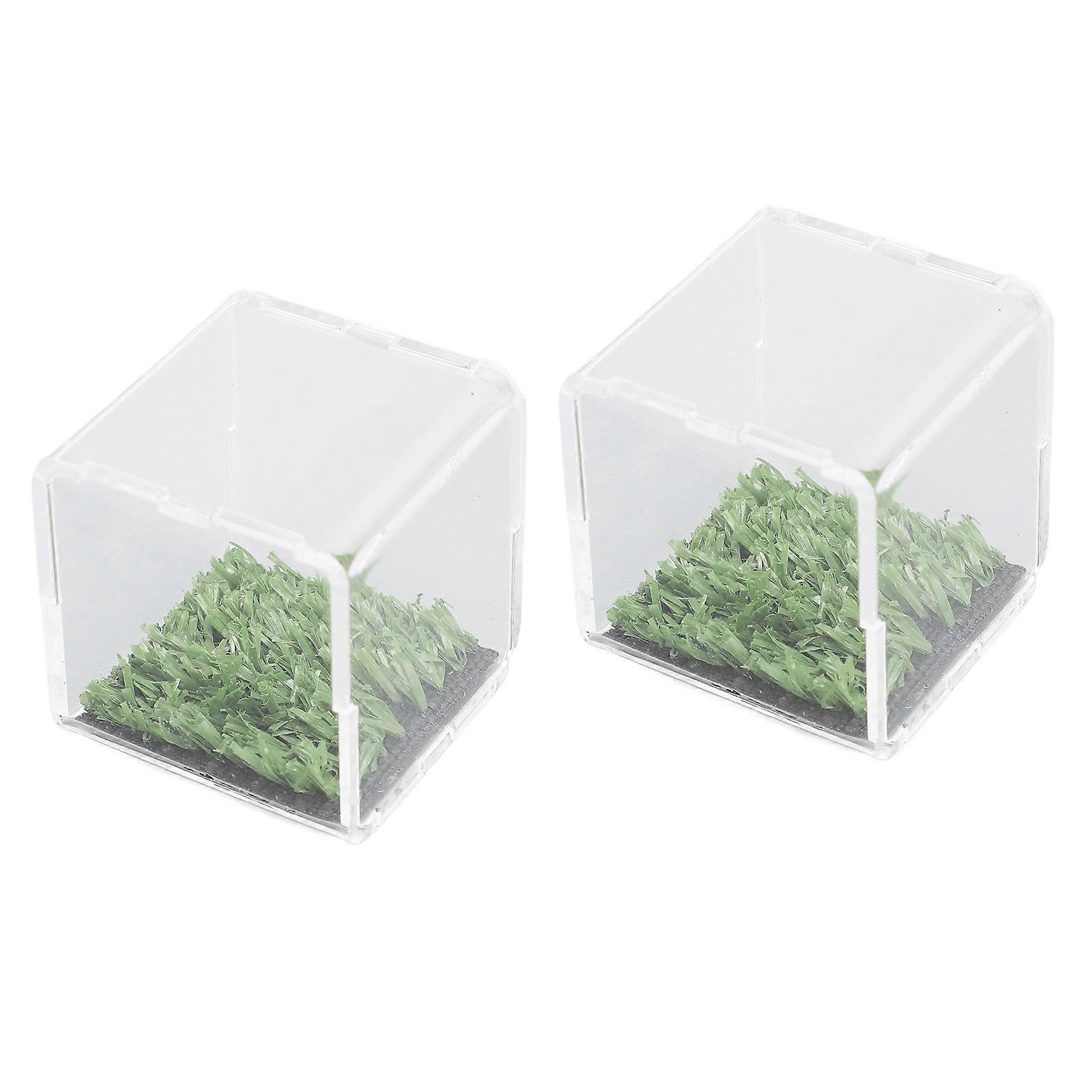 2pcs Acrylic Singe Ball Display Case Showcase Ball Protector Clear Water Resistant Ball Display Cube Holder 4.9x4.9x5cm