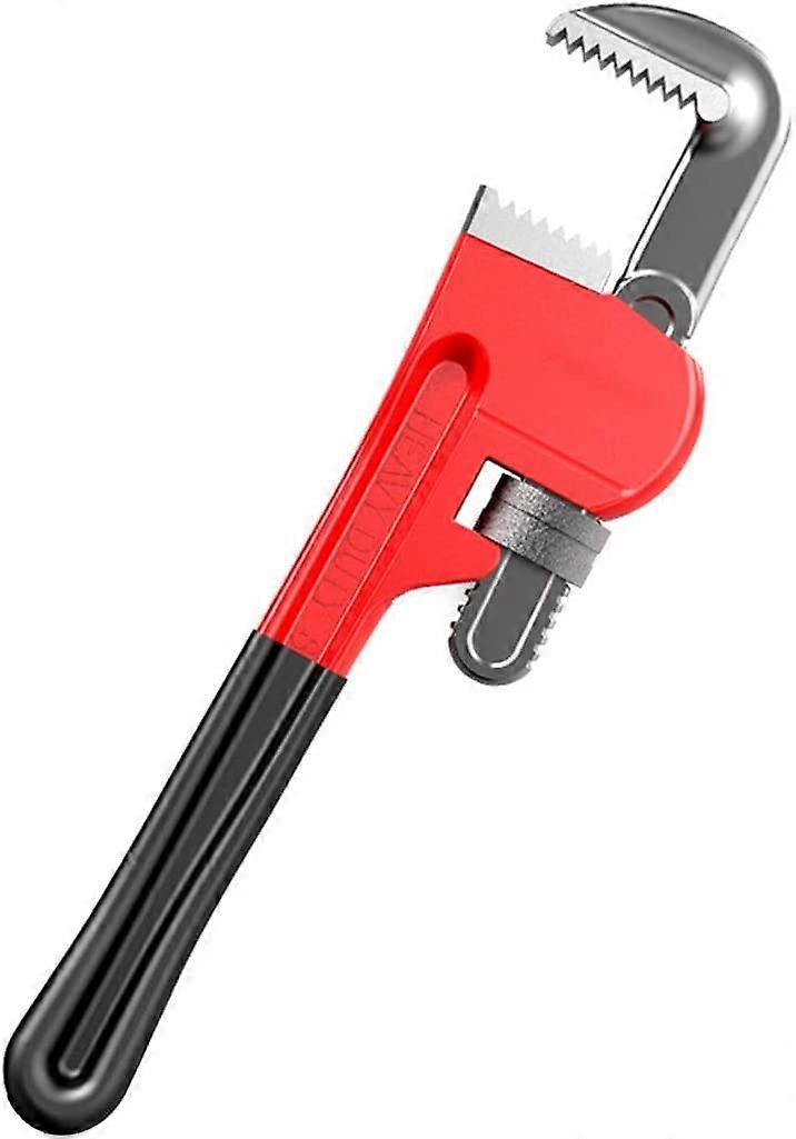 Adjustable Heavy Duty Pipe Wrench 320mm with I-Beam Handle, 275mm Straight Wrench for Plumbing, Single-Coloured Design