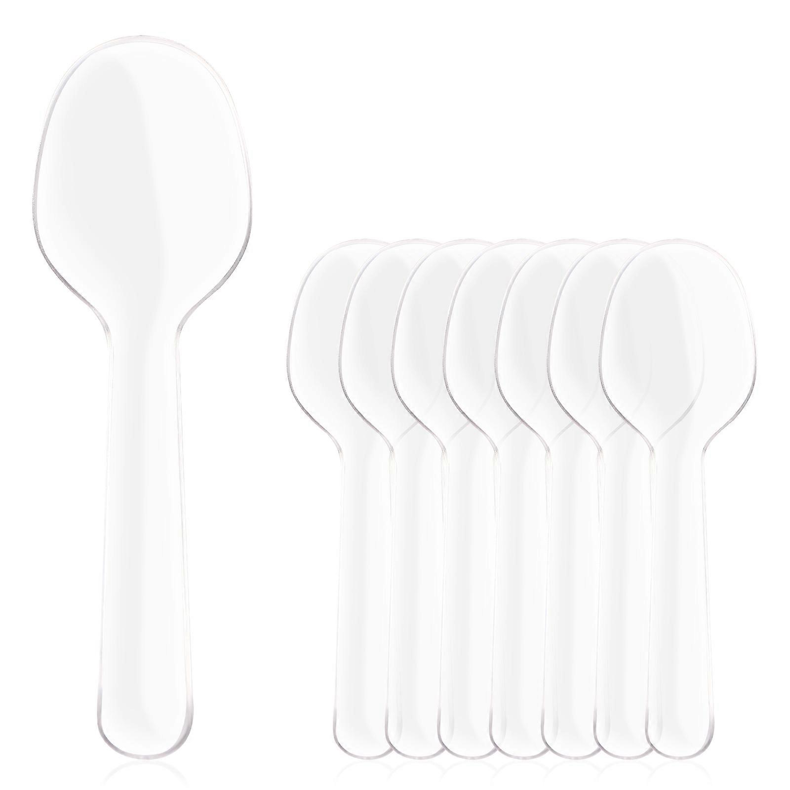 Clear Teaspoons for Eating Use with Smooth Edges 200 Pcs