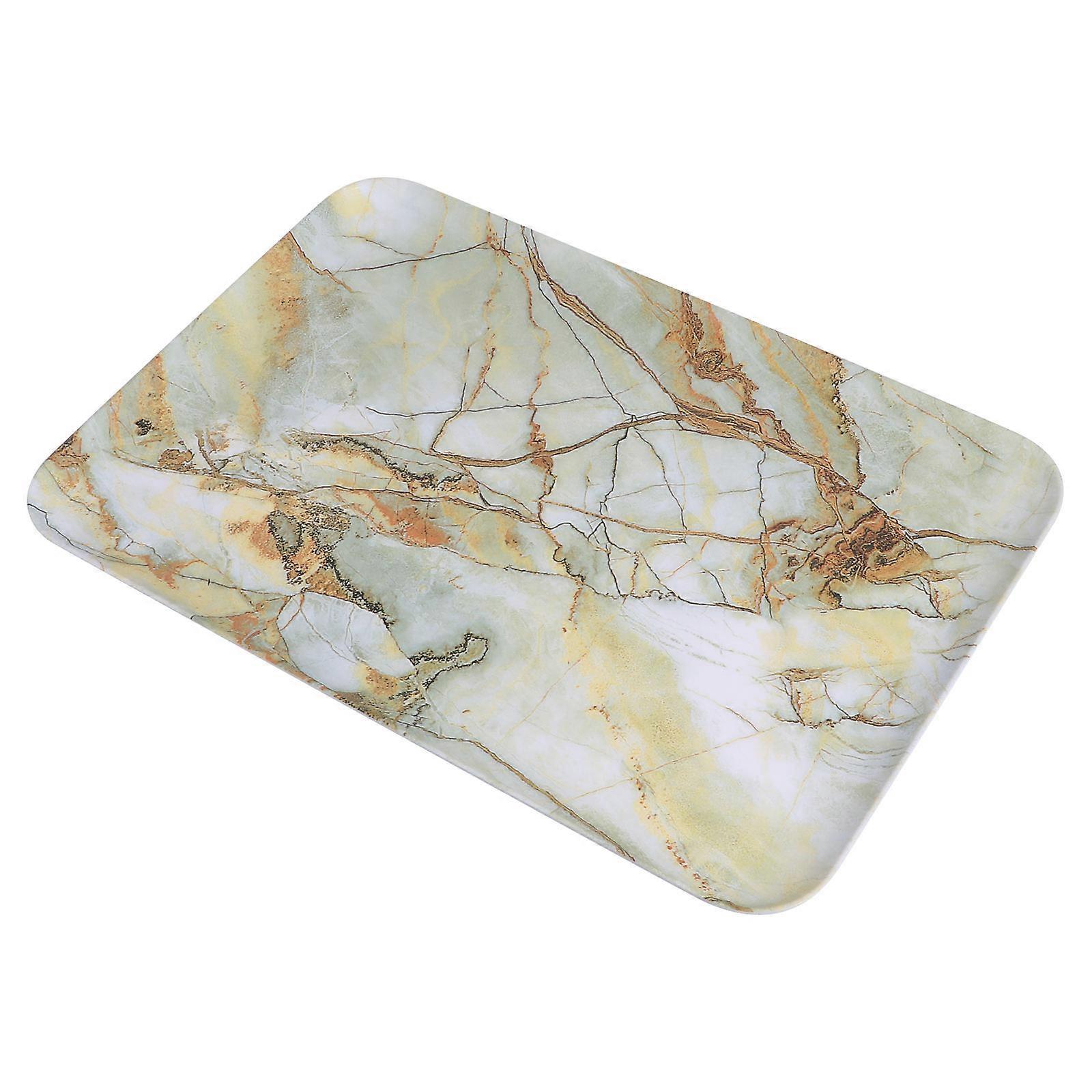 Melamine Storage Tray for Home Use Premium Quality Marble Design Multi Color 1Pc