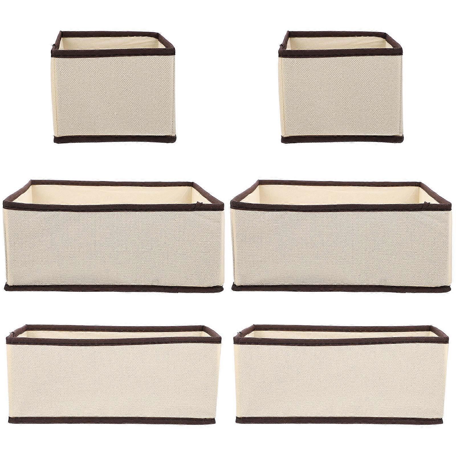 Sock Storage Box Non-Woven Fabric Underwear Organizer Home Use 28X28X12CM Space Optimization 6Pcs