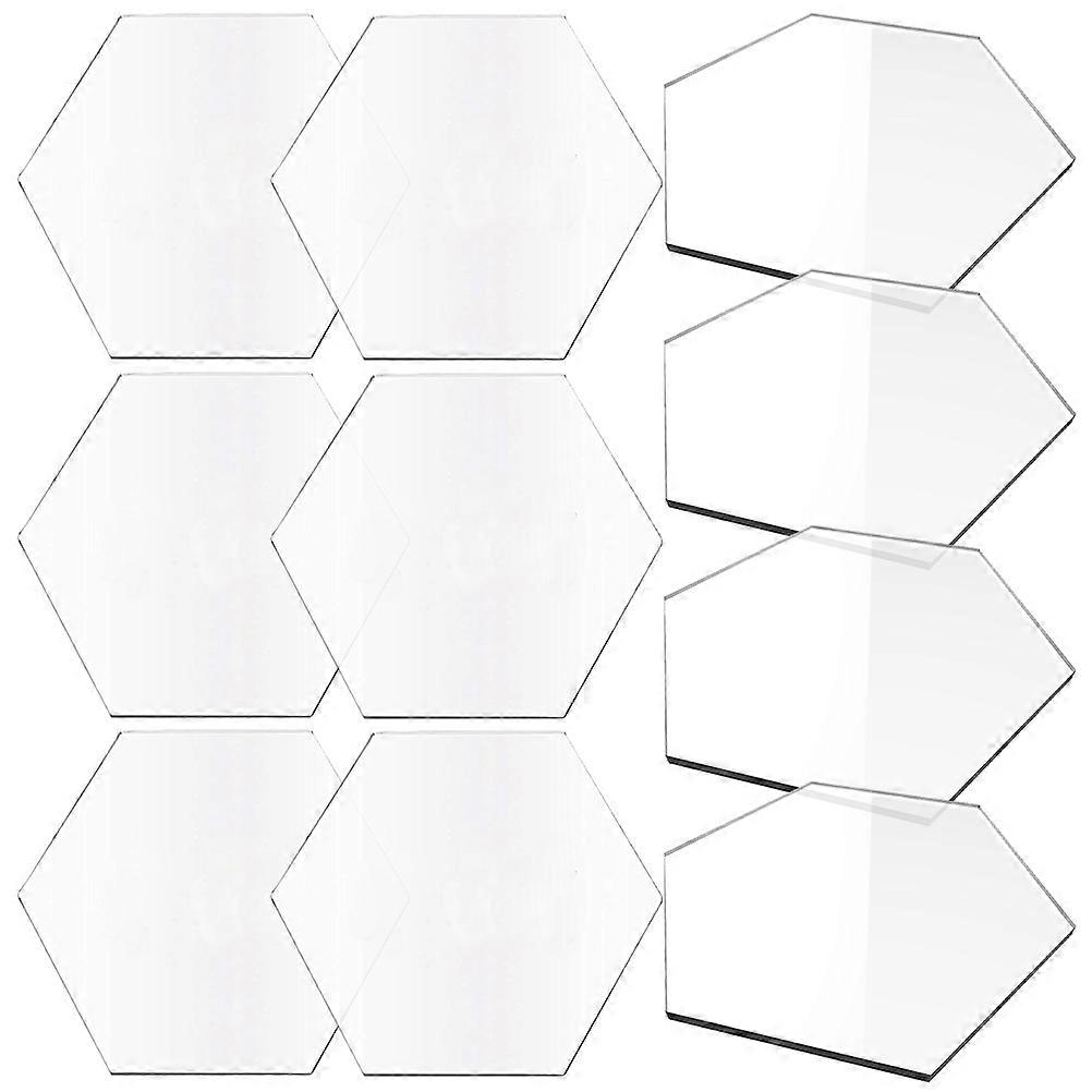 Modern Hexagon Table Sign Acrylic Large Events Dual-Sided Decorative 10Pcs