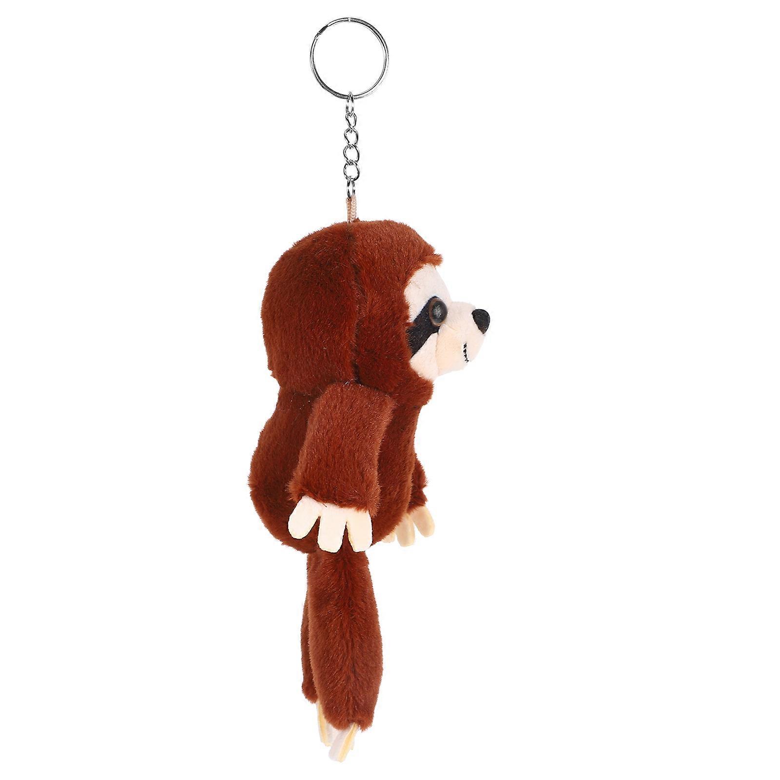 Lovely Keychain Ornament Plush Doll Keychain Pendants Sloth Shape Animal Lovers Handbag Pendant Charms 17.00X10.00X7.00CM 1Pcs