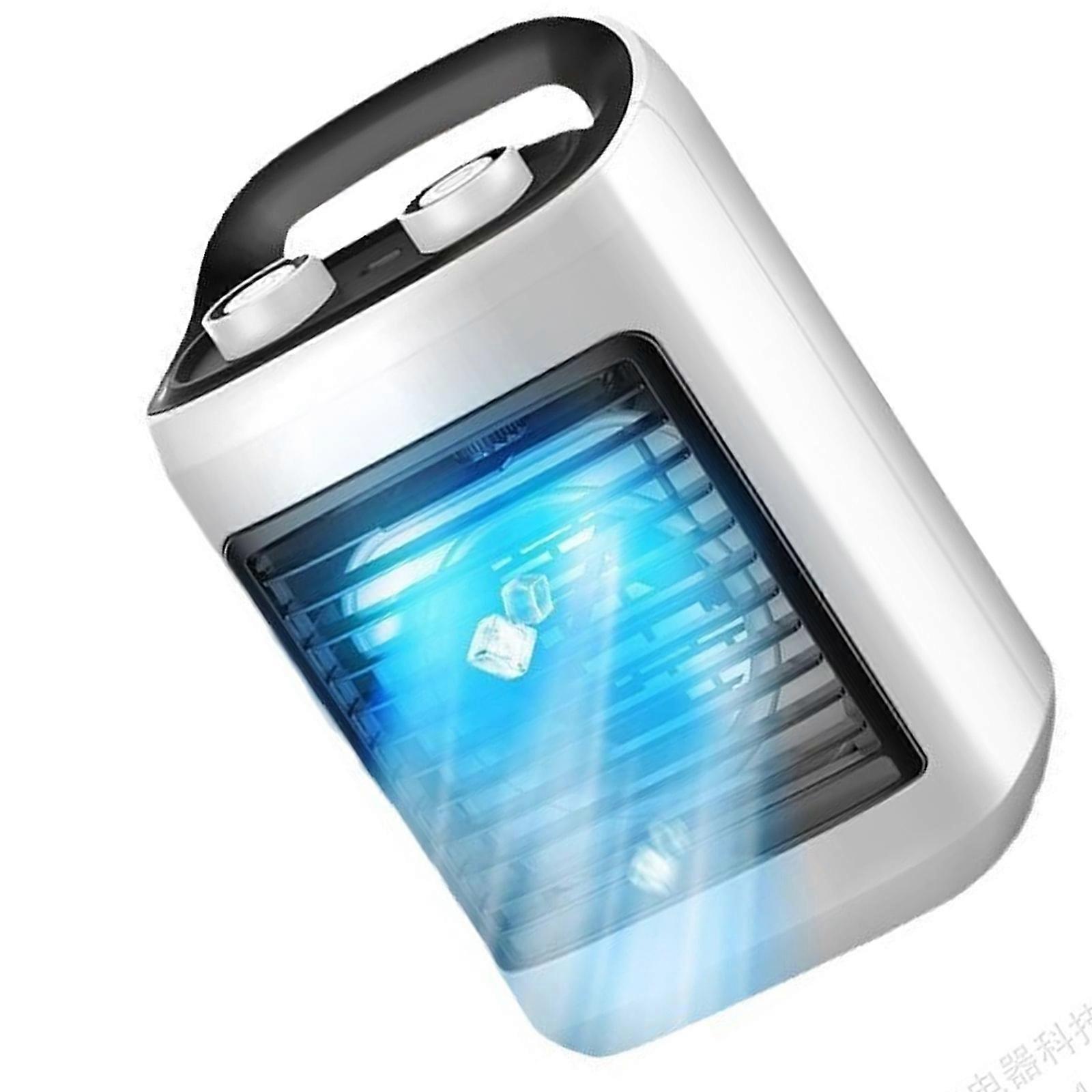 Compact 3 Speed Rechargeable Air Conditioning Cooling Fan Dynamic Ice Technology 180ml Capacity For Office Vehicle Desks Multicolor