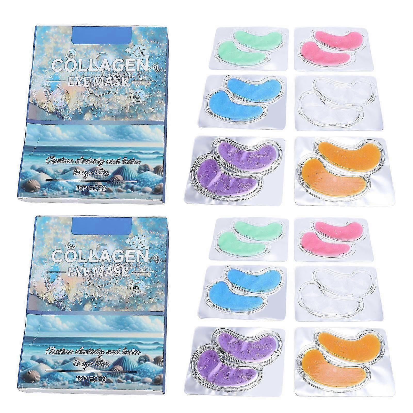 24-Piece Collagen Under Eye Mask Set - Anti-Aging, Dark Circle Reduction & Moisturising Patches